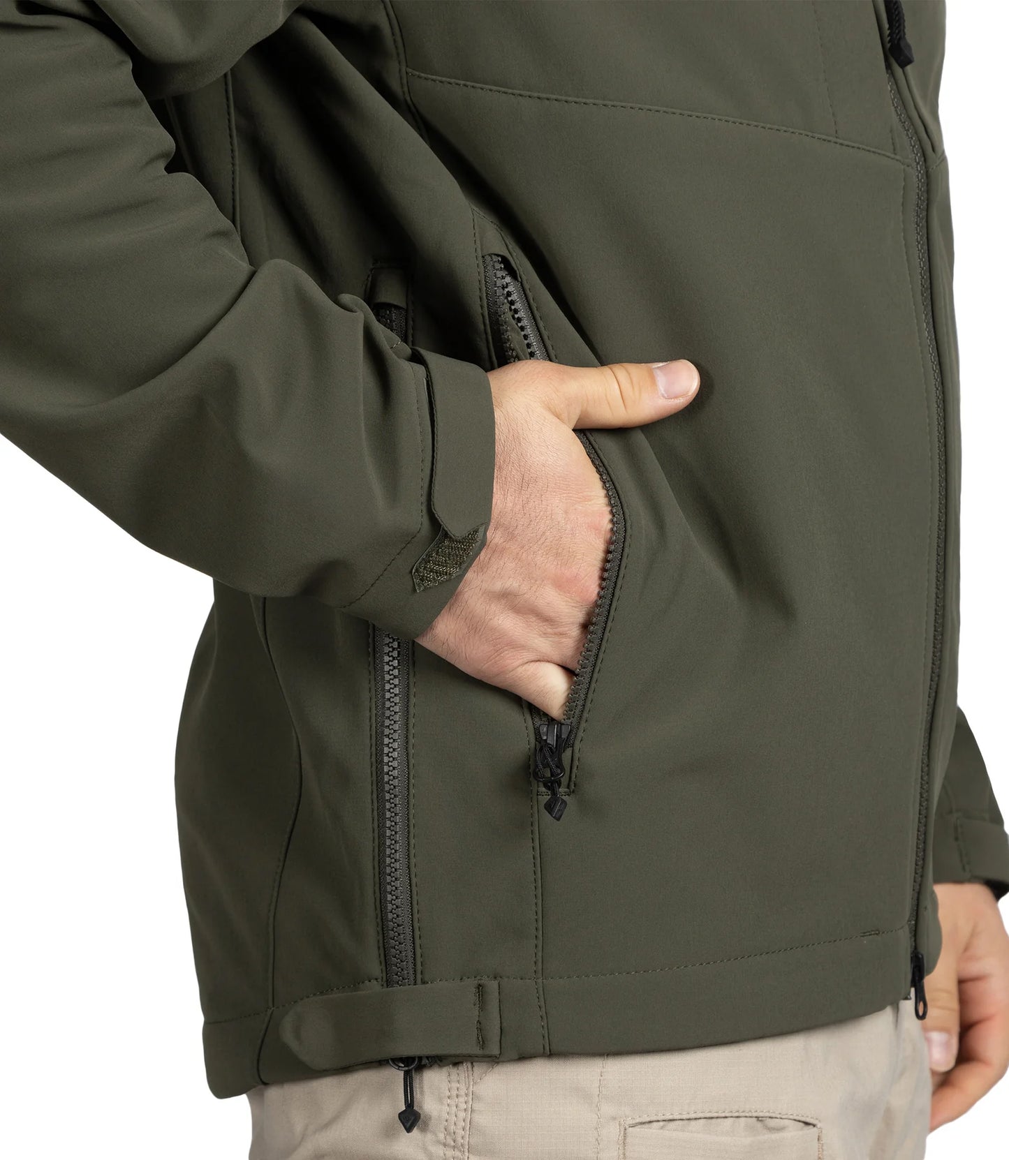 מעיל Tactix Softshell Parka לגברים - ירוק זית