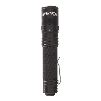 USB Dual-Light Tactical Flashlight - Black