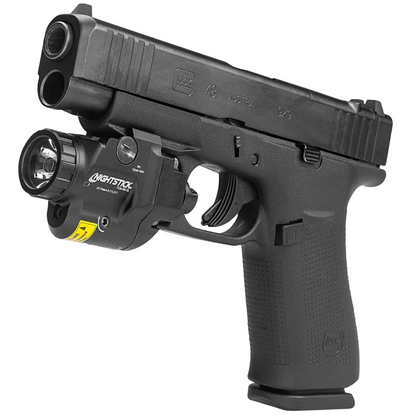 Subcompact Weapon-Mounted Light for Narrow Rail Handguns w/Green Laser