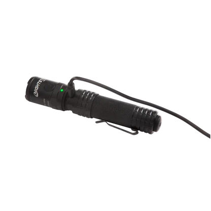 USB Dual-Light Tactical Flashlight - Black