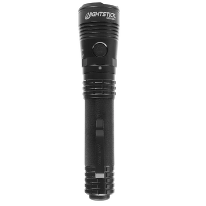 Turbo High Candela USB Dual-Light Rechargeable Tactical Flashlight - Black