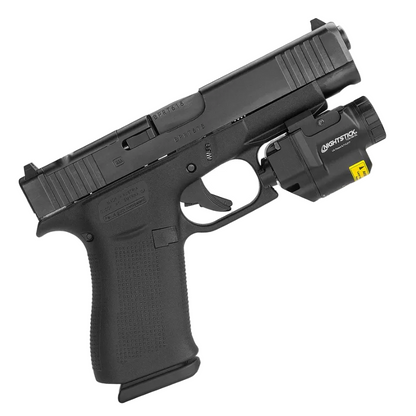 Subcompact Weapon-Mounted Light for Narrow Rail Handguns w/Green Laser