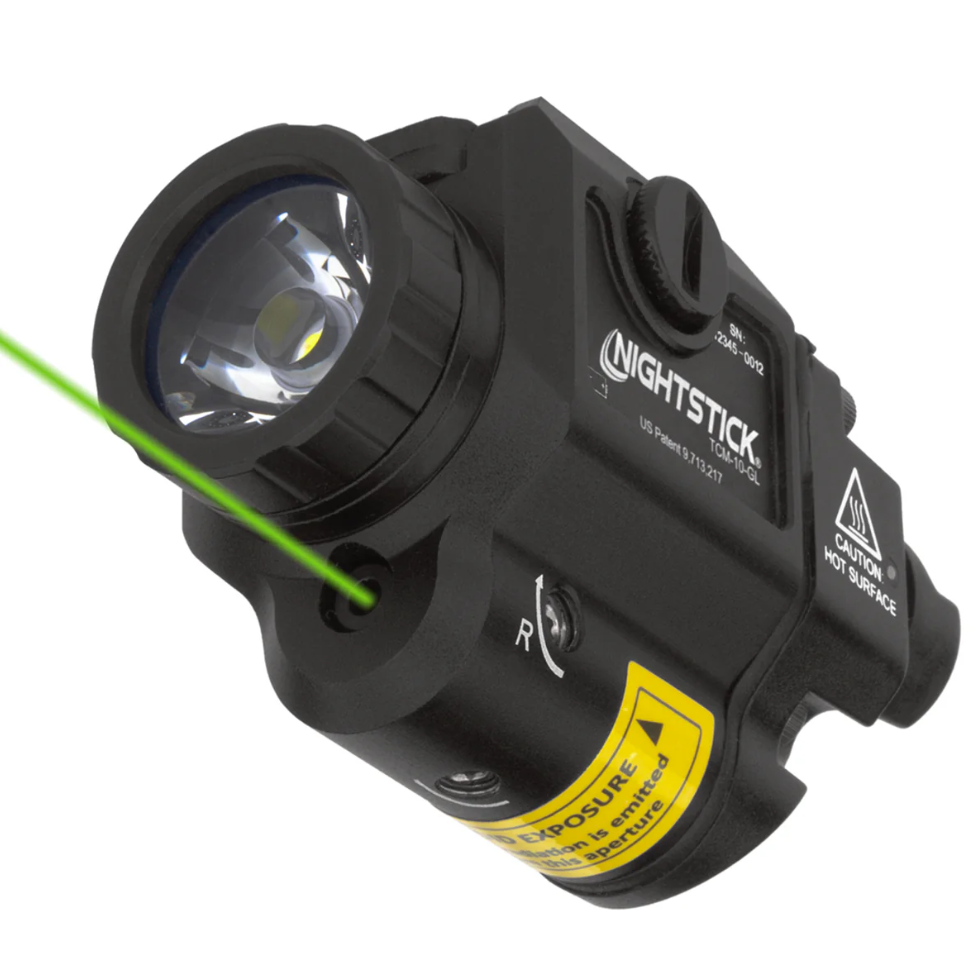 Compact Weapon-Mounted Light w/Green Laser