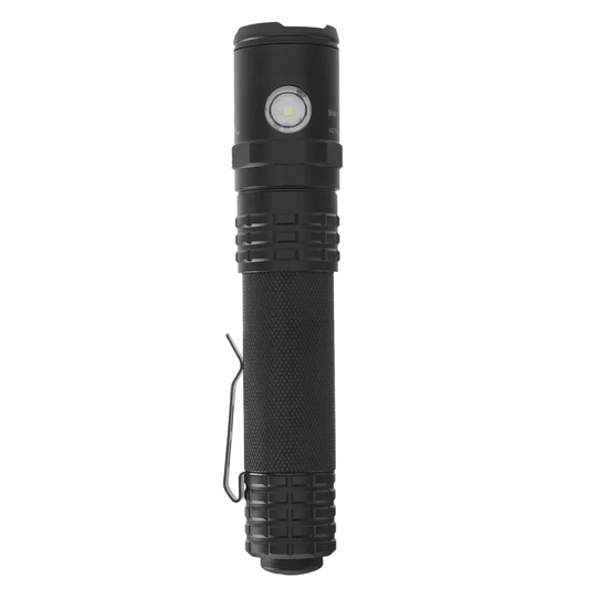 USB Dual-Light Tactical Flashlight - Black